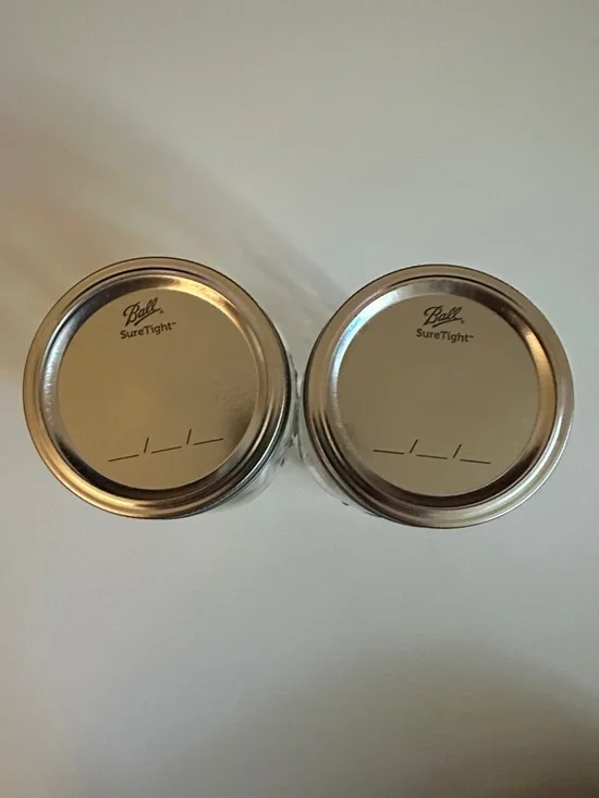 Ball Clear Glass Mason Jars with Silver Lids - Set of 2 - Picture 4 of 4